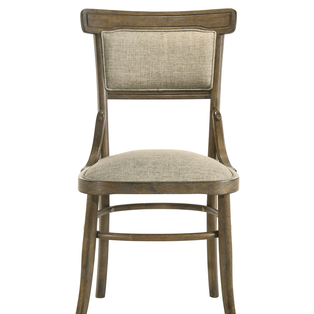 Bistro - Wide Contemporary Fabric Dining Chair With Cushion (Set of 2) - Vintage Walnut