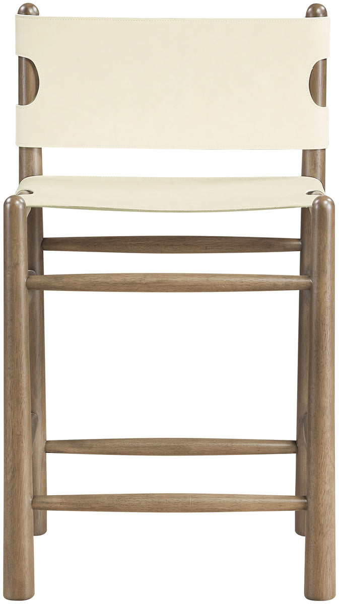 Santos - Upholstered Counter Stool With Stained Brown Base