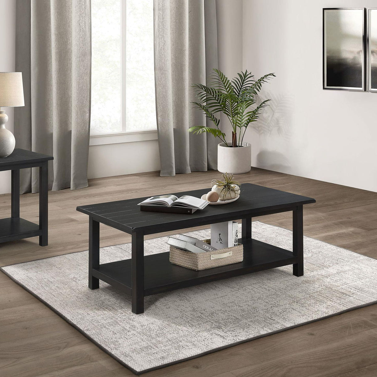 Payne 2-piece Coffee and End Table Set Distressed Java