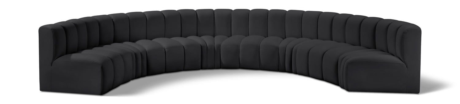 Arc - Faux Leather 8 Piece U-Shaped Modular Sofa