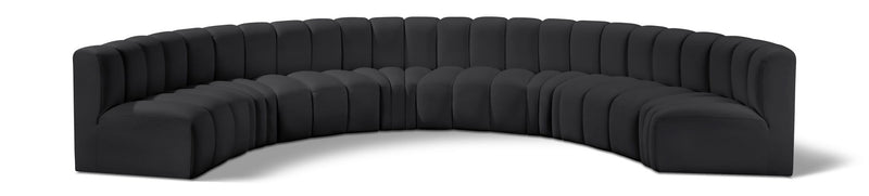 Arc - Faux Leather 8 Piece U-Shaped Modular Sofa