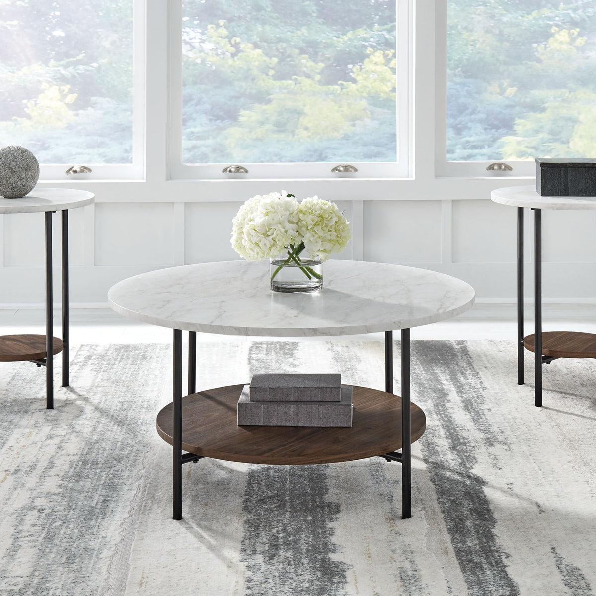 Wrenwich - Occasional Table Set (Set of 3) - Brown / Black / White