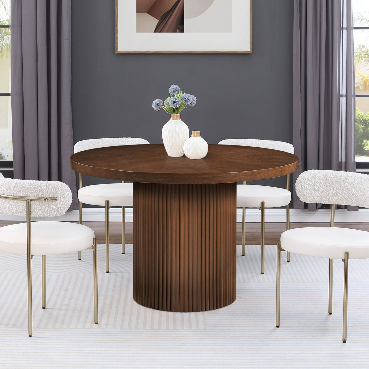 Belinda - Wood Oak Veneer Dining Table