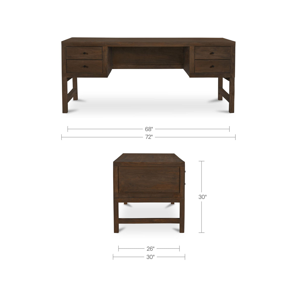 Windsor - Desk - Dark Brown