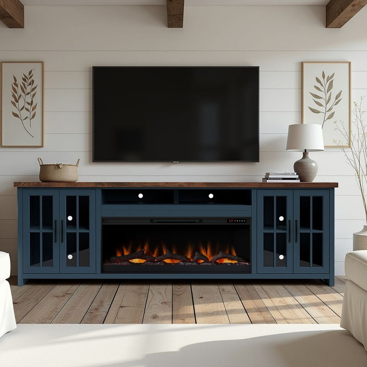 Nantucket - Fireplace TV Stand Console