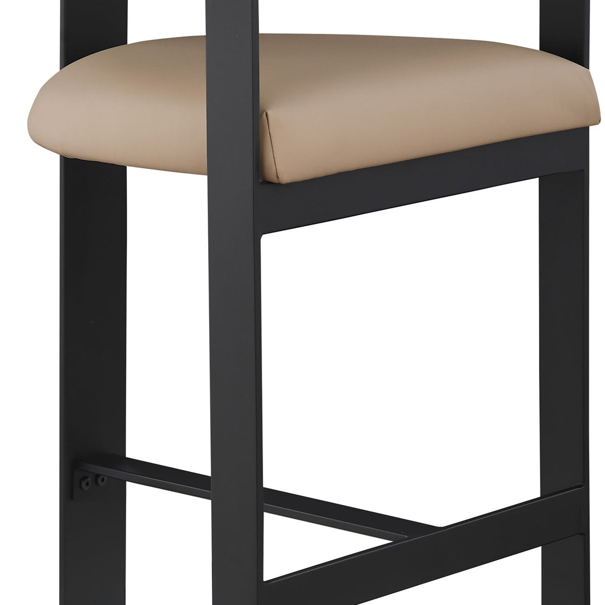 Romeo - Faux Leather Counter Stool With Black Base (Set of 2)
