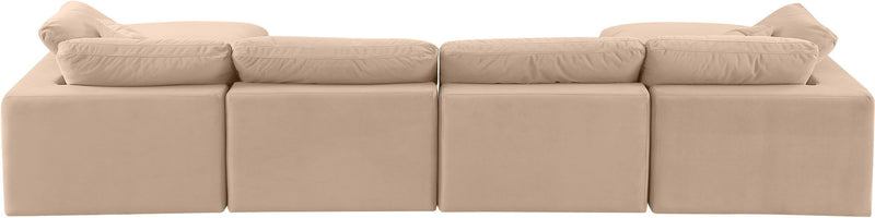 Comfy - 6 Piece Velvet Modular Double Chaise Sectional