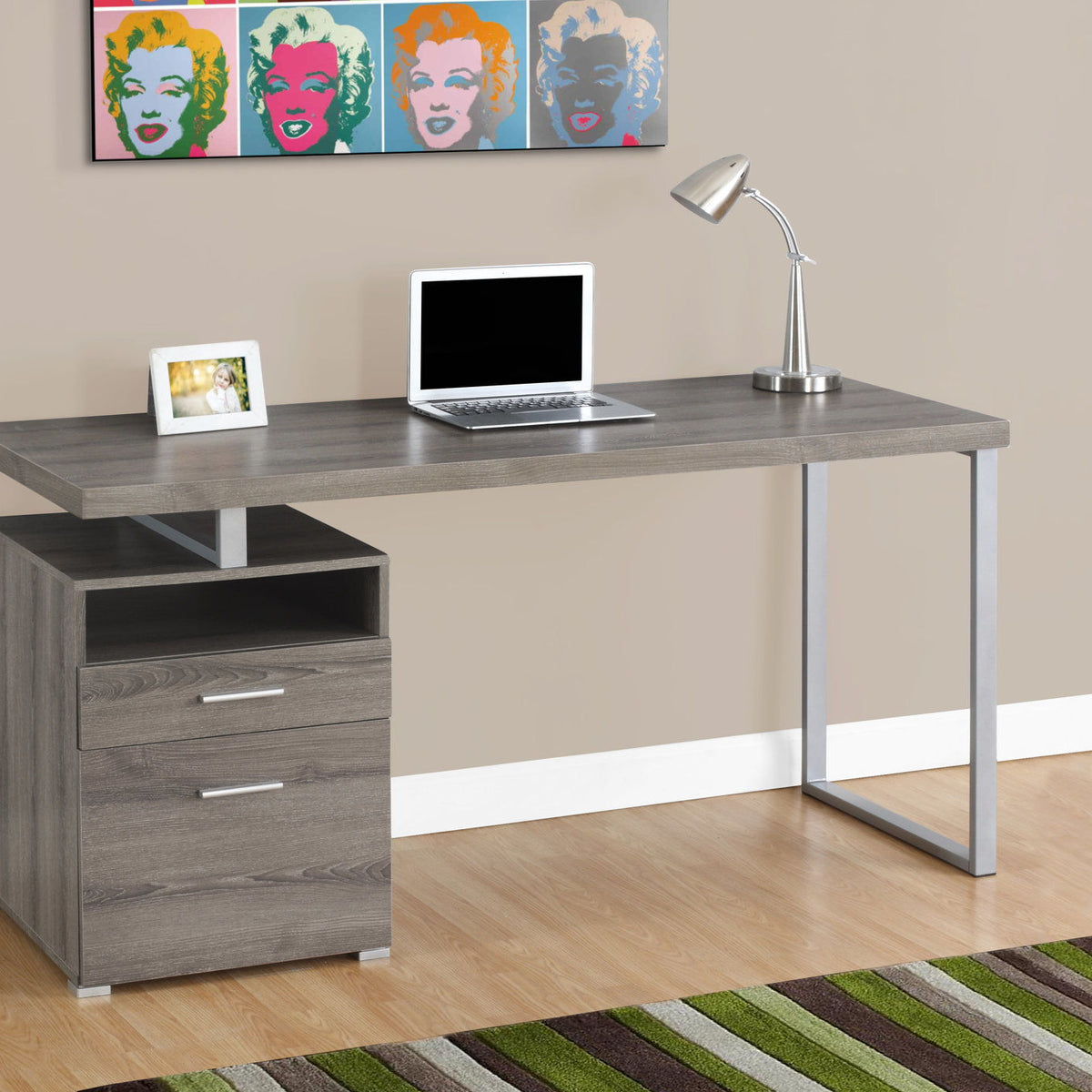 Computer Desk For Home Office, Laptop, Left Right Set - Up, Storage Drawers, Contemporary & Modern