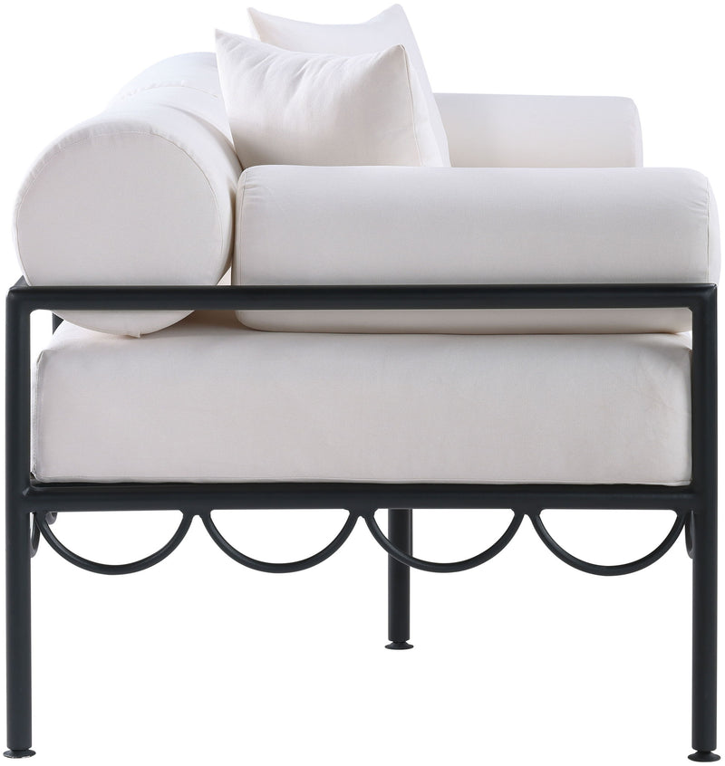 Portofino - Resilient Water Repellent Fabric 69.75" Upholstered Outdoor Patio Loveseat