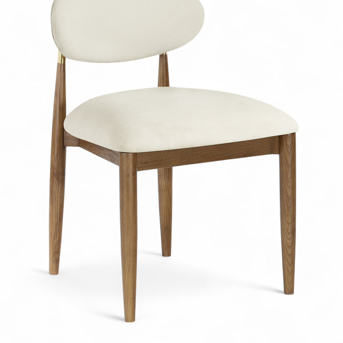 Riccio - Fabric Dining Side Chair (Set of 2) - Walnut Frame