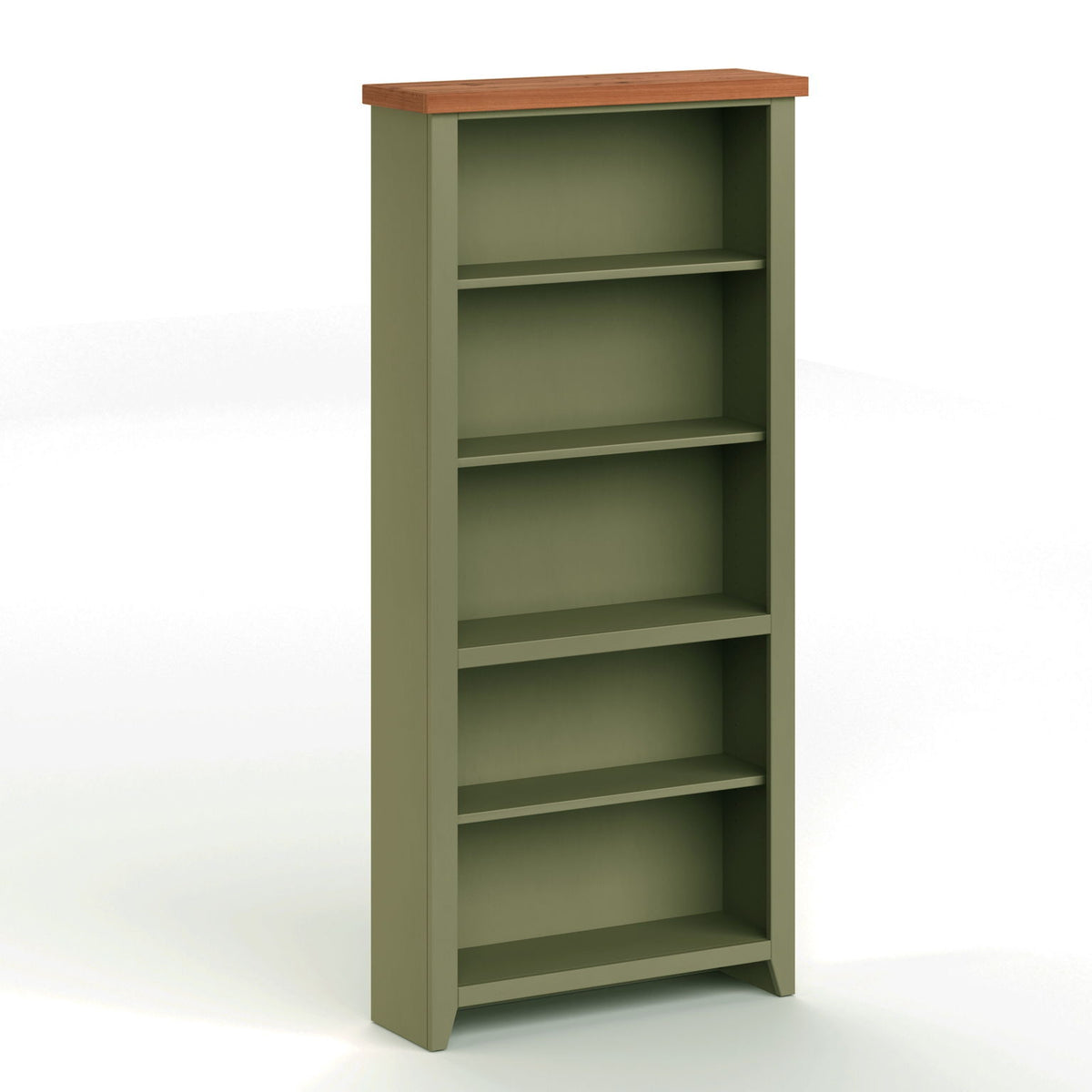 Vineyard - 72" High 5 Shelf Bookcase - Sage Green And Fruitwood