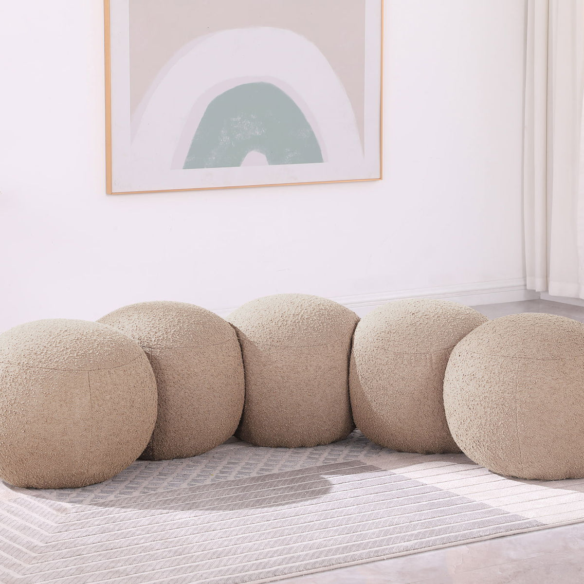 Apollo - Boucle Fabric Bench