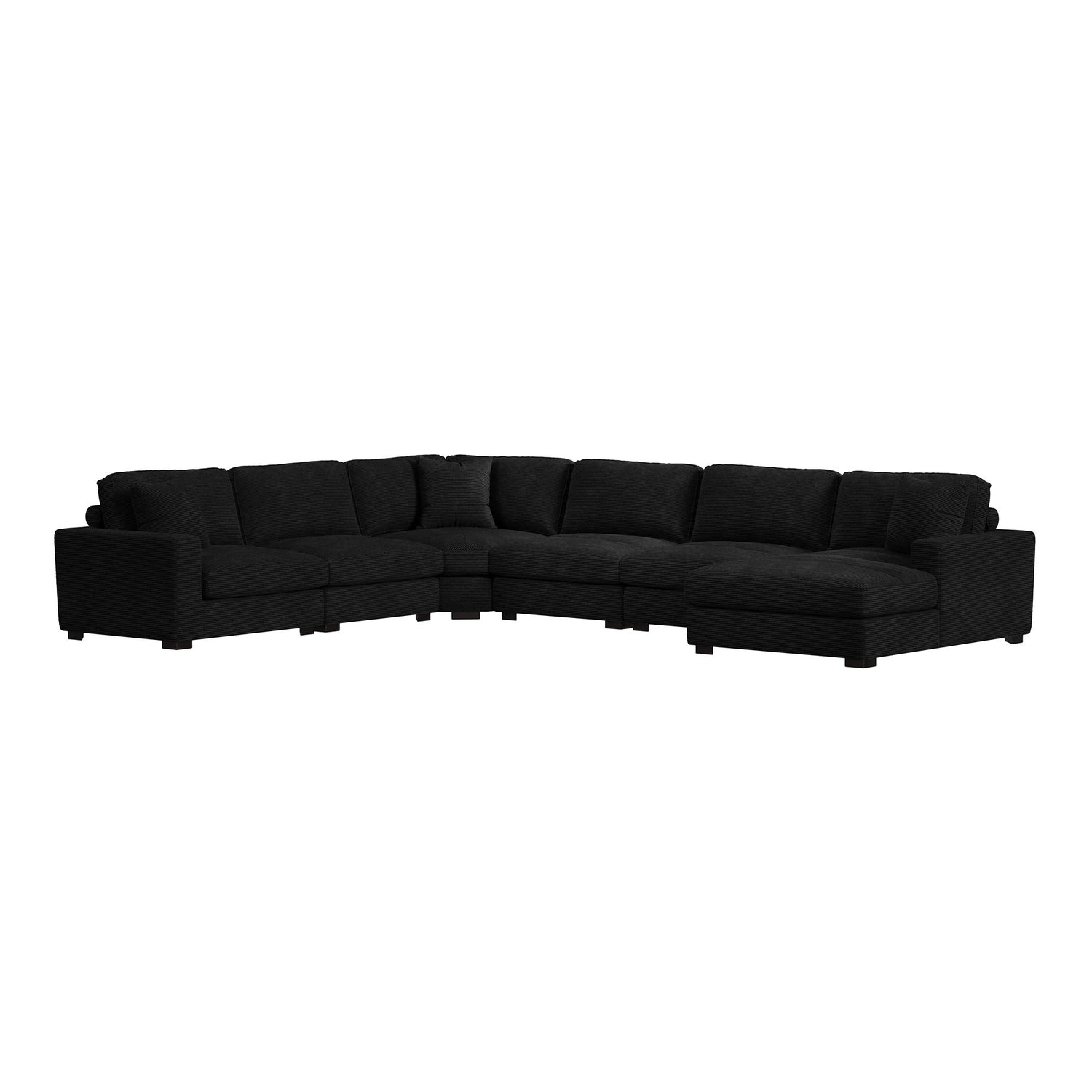 Arizona - Modular Wedge With 1 Pillow 20" - Steno Black