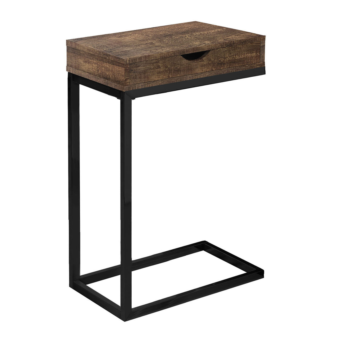 Accent Table, C - Shaped, Modern - Brown
