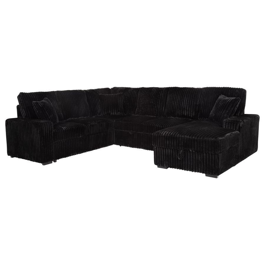 Devonshire - Loveseat With Pull-Out Sleeper, Box 2 of 3 - Black