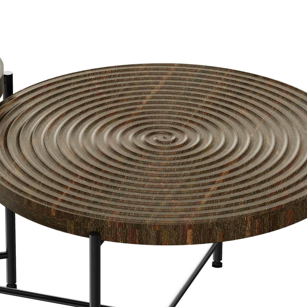 Coffee And End Table Set Waterproof Cover, Distressed Cylindrical Design, Legs Classic Rustic Charm (Set of 2)