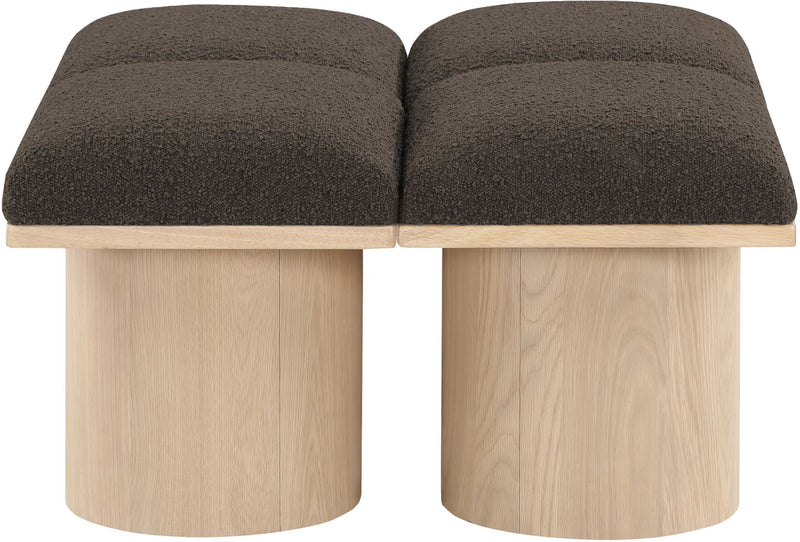 Pavilion - 4 Piece Modular Bench With Natural Base