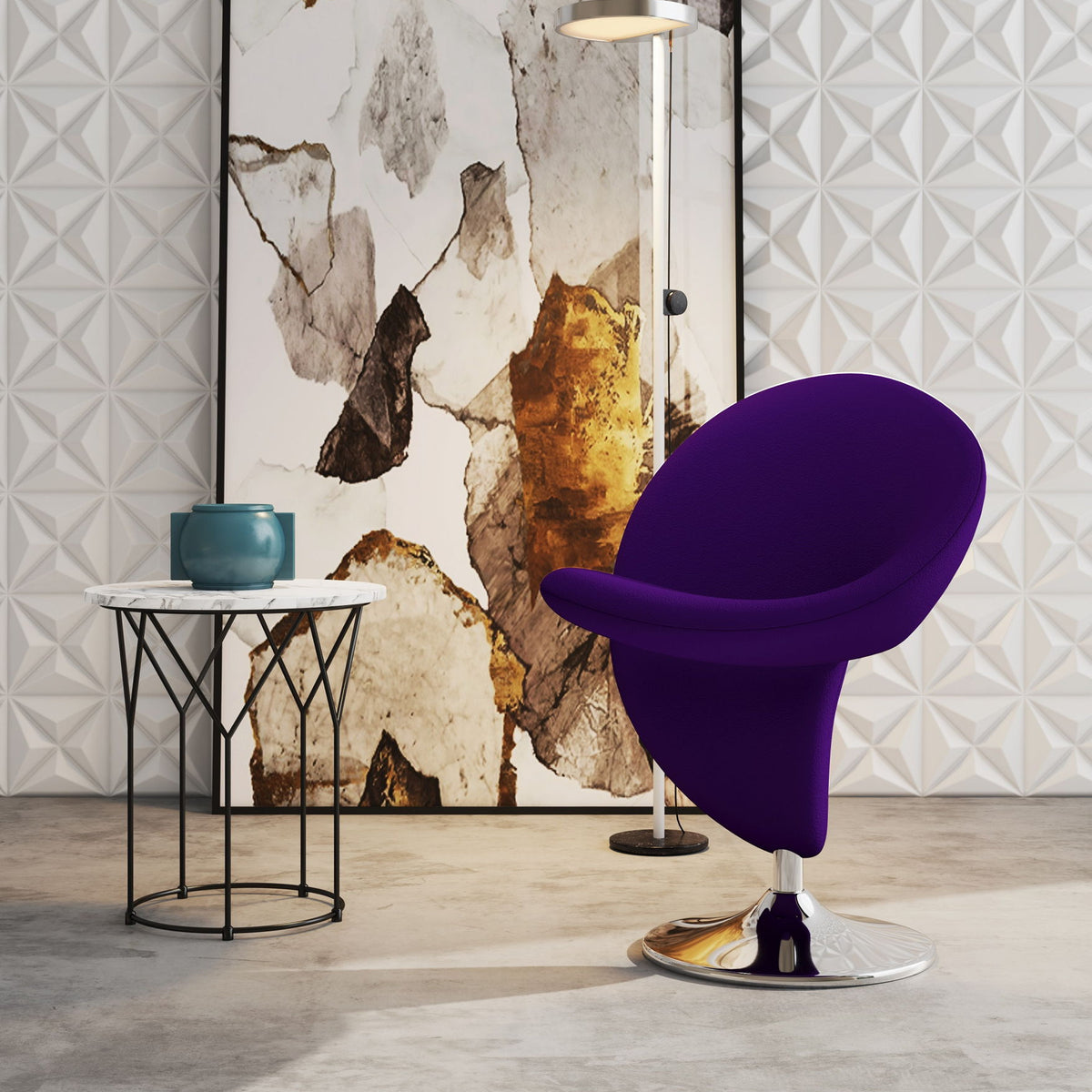 Manhattan Curl - Swivel Lounge Chair
