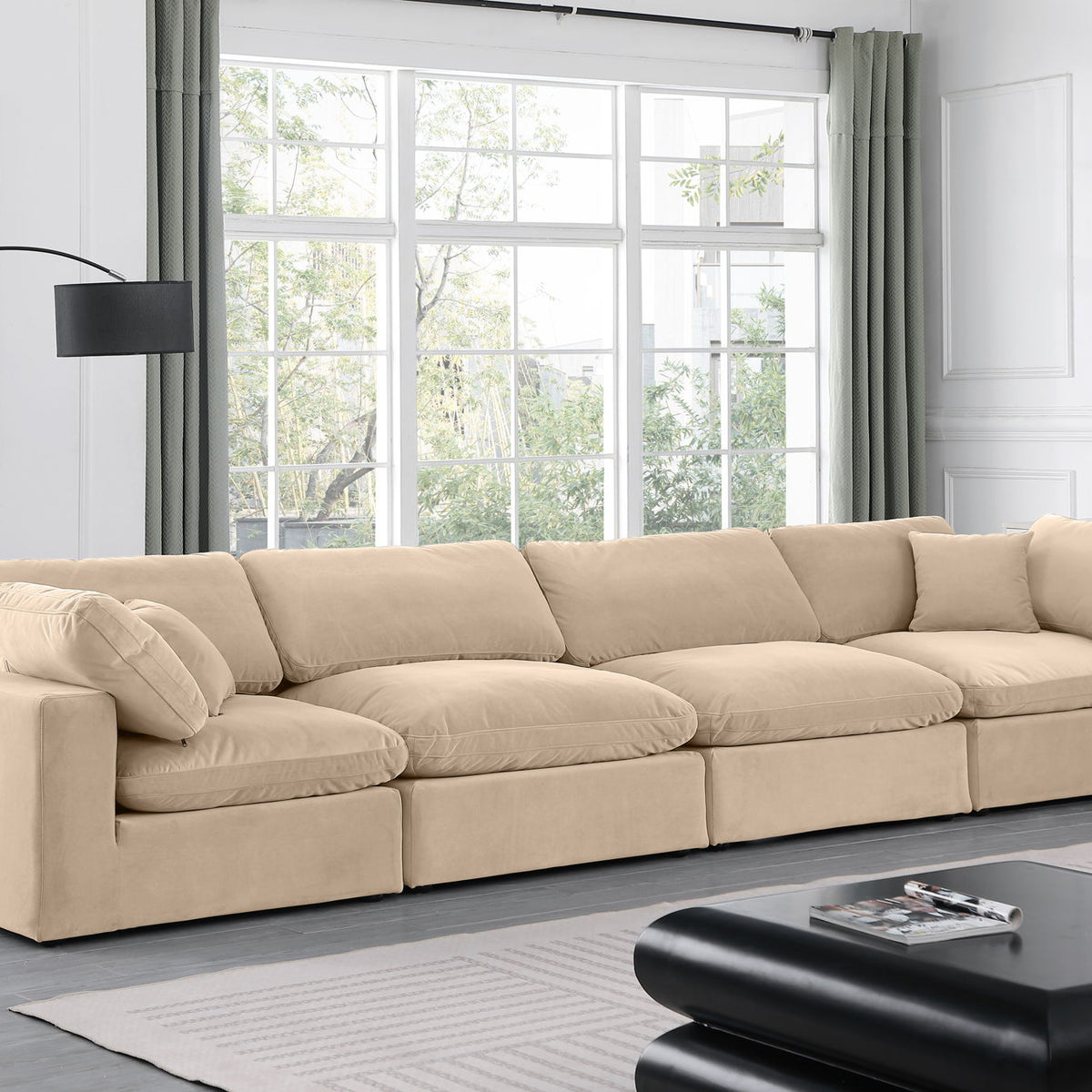 Comfy - Velvet Modular Sofa 4 Seats
