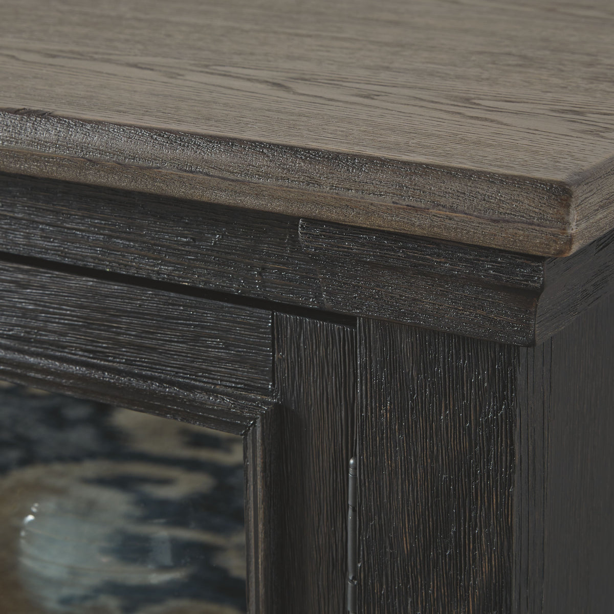 Tyler Creek - Black / Gray - Extra Large TV Stand