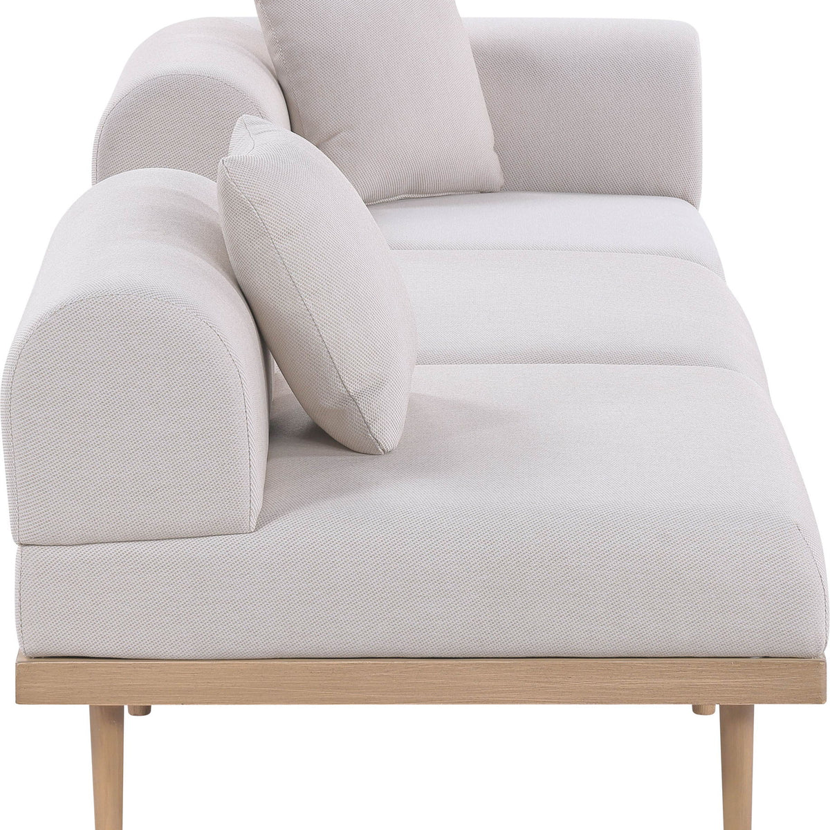 Laguna - 3 Piece Upholstered Outdoor Patio Modular Sofa With Backless Seat And 1 Arm