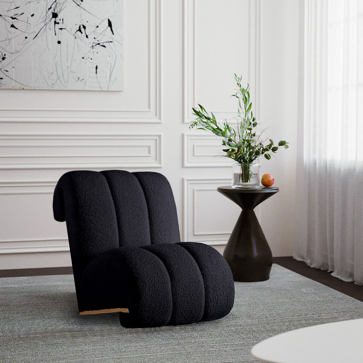 Swoon - Accent Chair With Natural Base