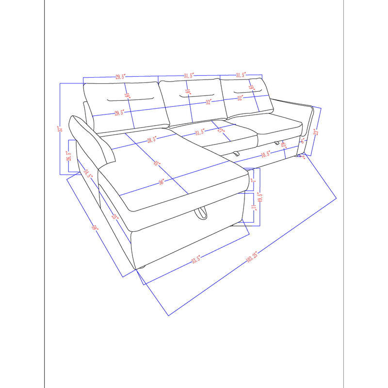Montana - Sofabed With Storage - Gray