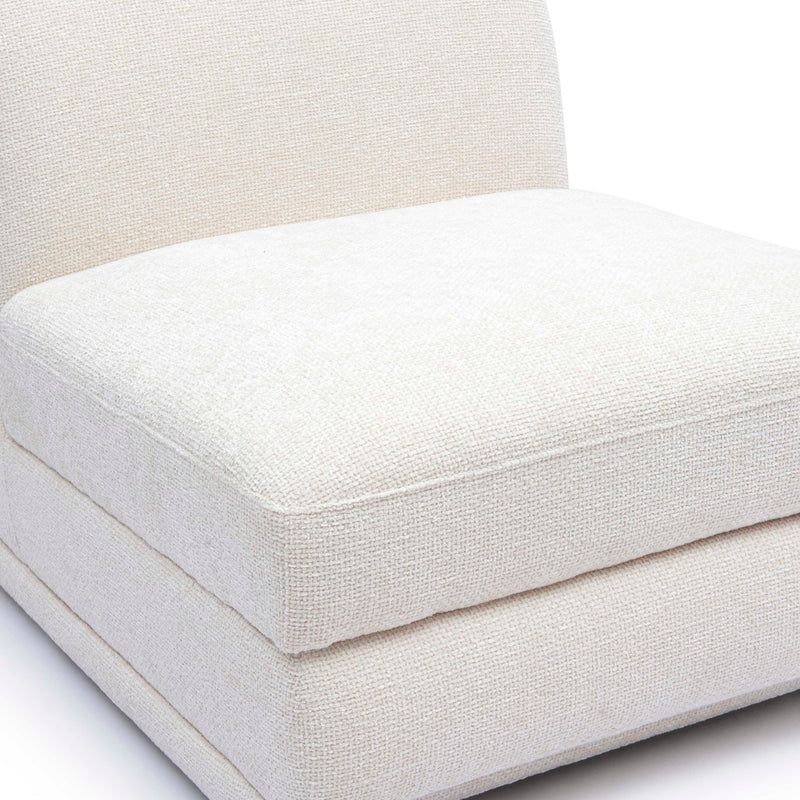 Perry - Modular Armless Chair - Cream