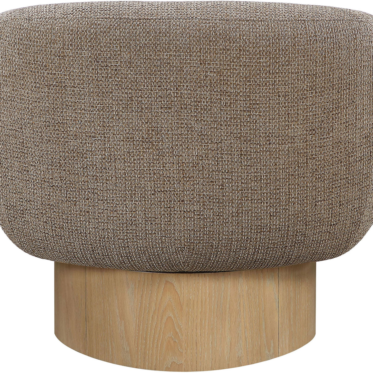 Avella - Interwoven Fabric Swivel Accent Chair - Light Brown Base