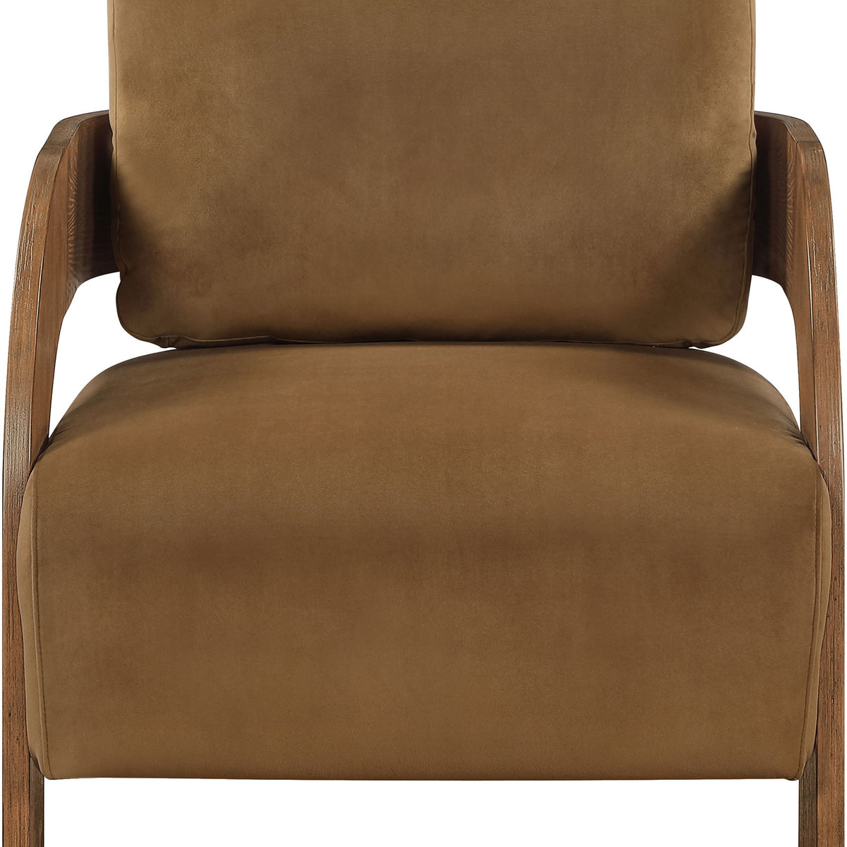 Cedra - Velvet Performance Fabric Upholstered Accent Chair - Brown Frame