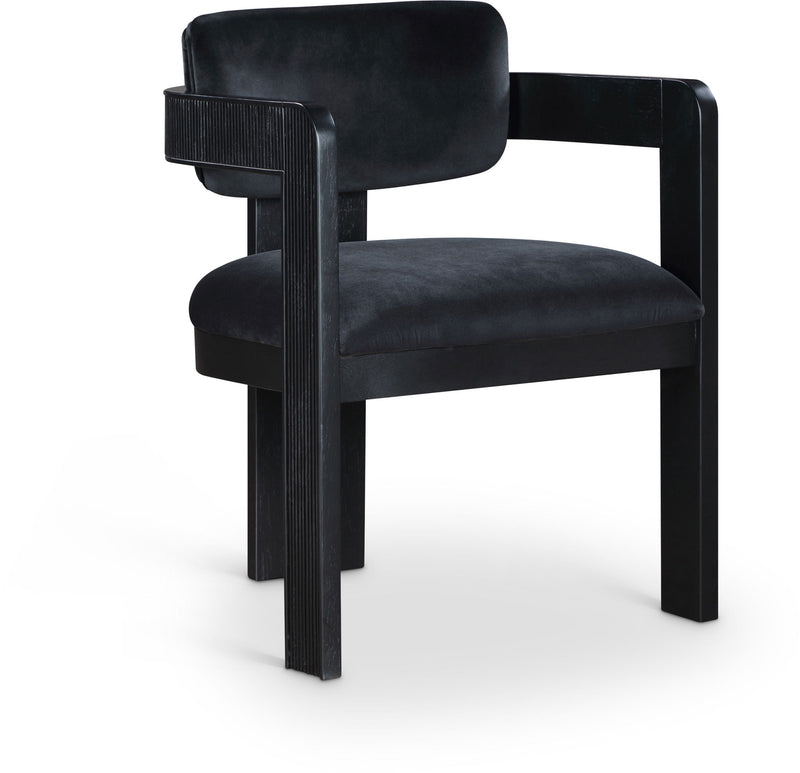 Sacha - Velvet Dining Chair With Black Base (Set of 2)