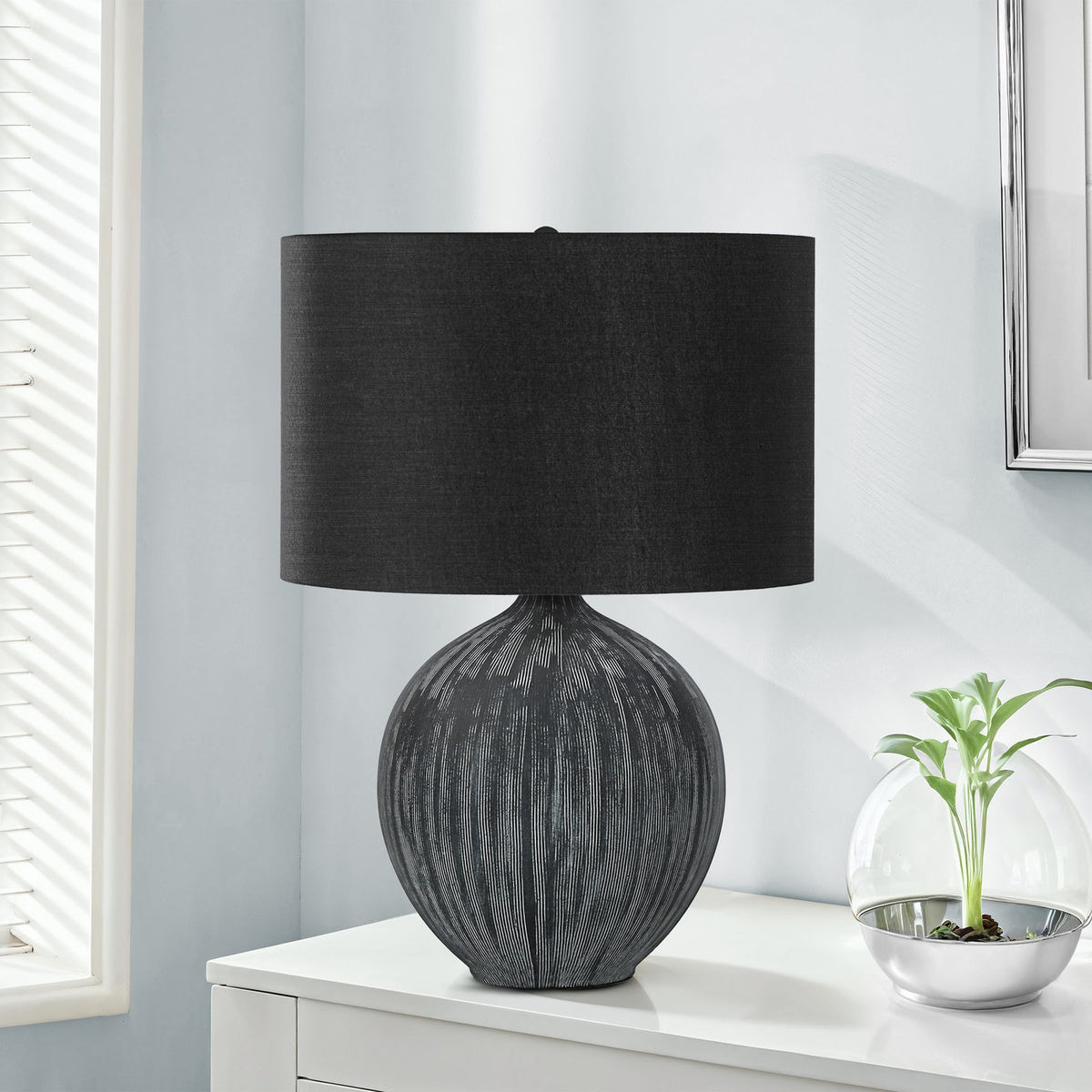 Lighting, Table Lamp, Ceramic, Contemporary - Black
