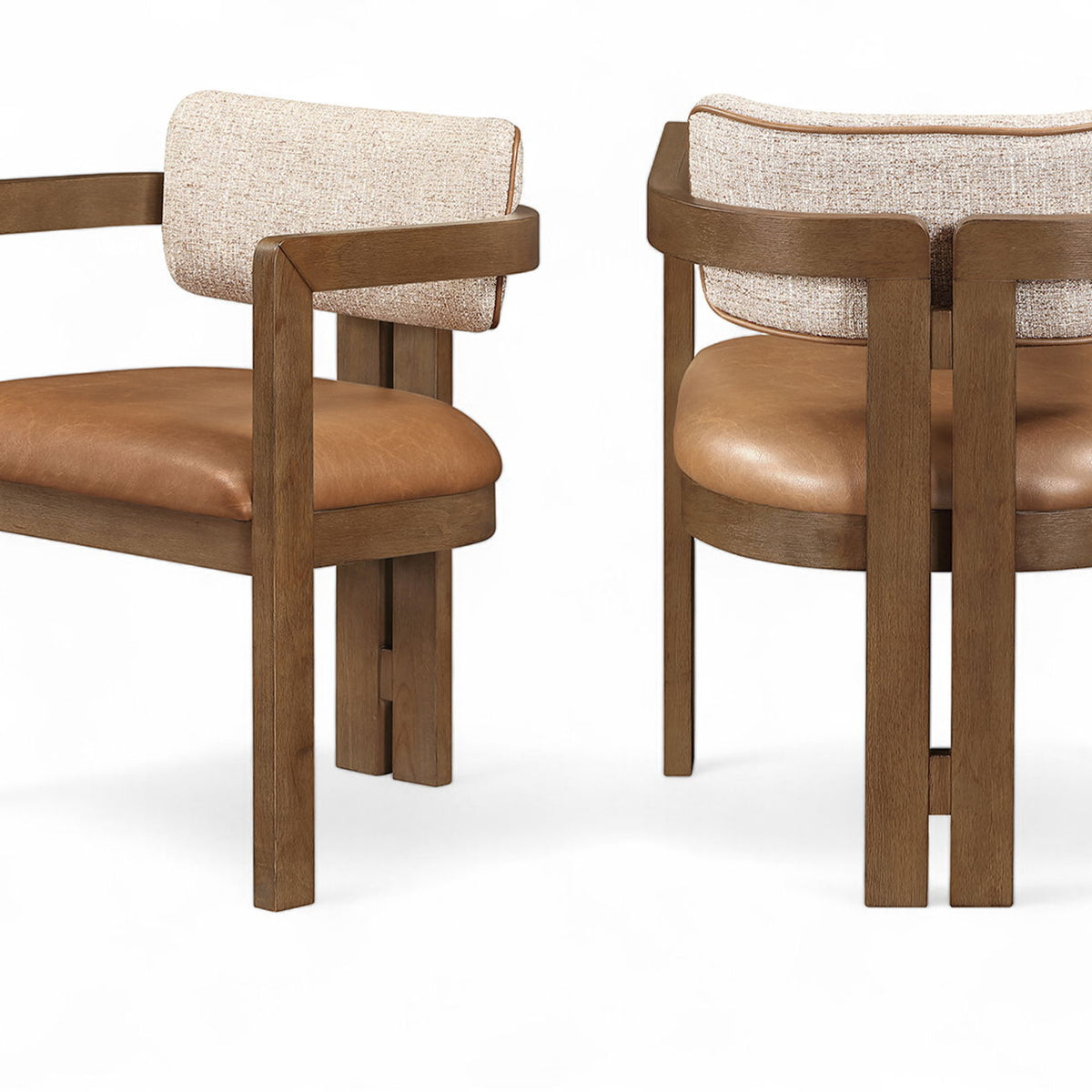 Ravina - Upholstered Dining Chair With Stained Brown Base (Set of 2)