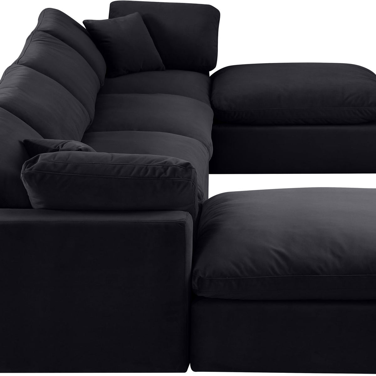 Comfy - 6 Piece Velvet Modular Double Chaise Sectional