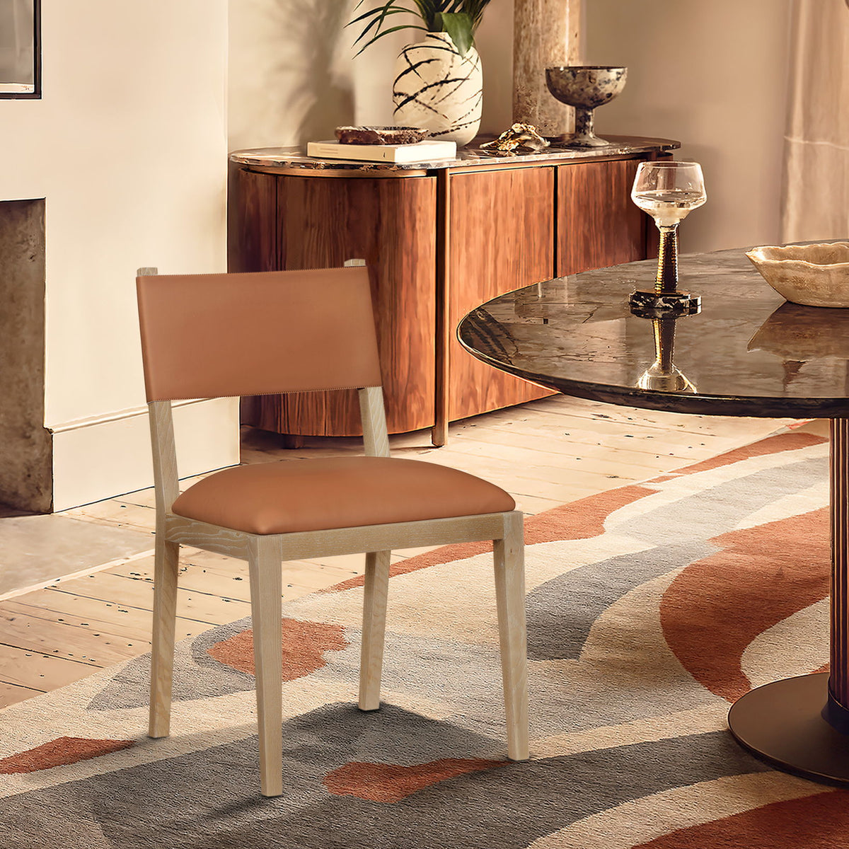 Avon - Vegan Leather Dining Side Chair (Set of 2)