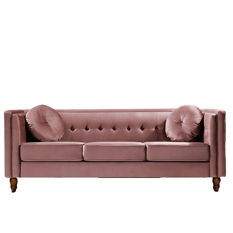 Chesterfield Sofa With Square Arms For Living Room