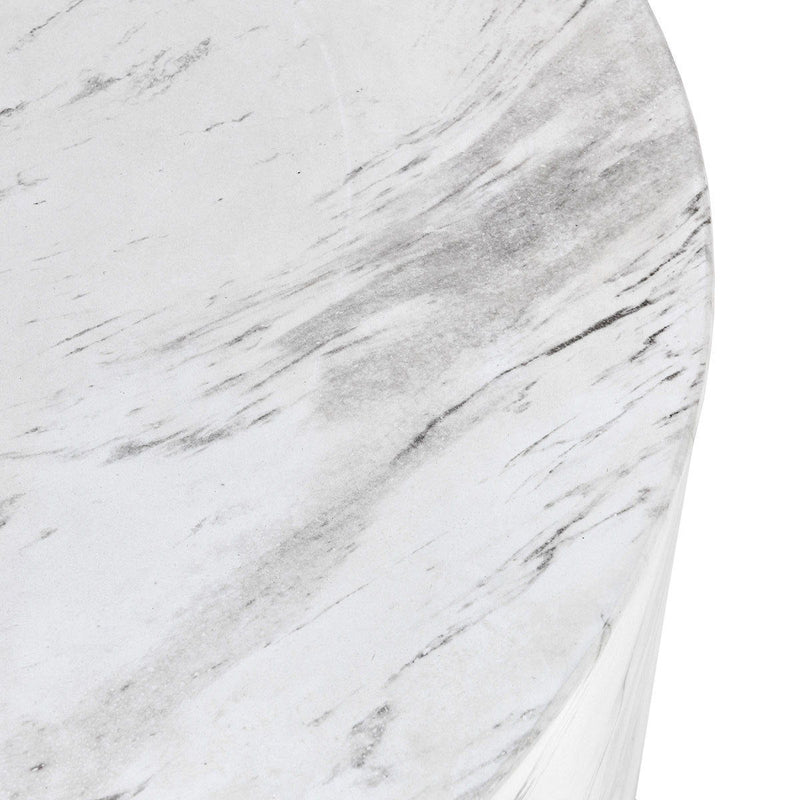 Arlette - Outdoor Round Coffee Table - White