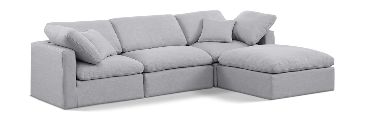 Indulge - Linen 4 Piece Modular Sectional With Chaise