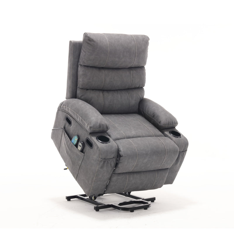 Cozy Electric Power Lift Recliner Chair Sofa For Elderly With Vibration Massage And Lumbar Heat