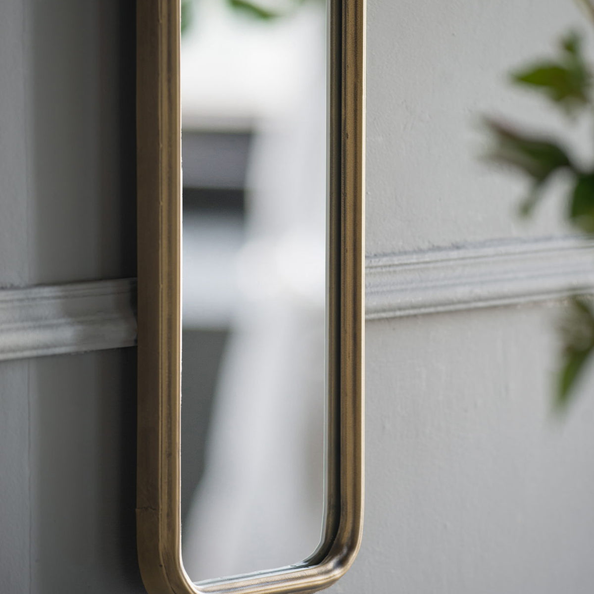 Full Length Mirror With AntiqueMetal Frame, Long Mirror For Hallway Living Room Bedroom Bathroom - Gold