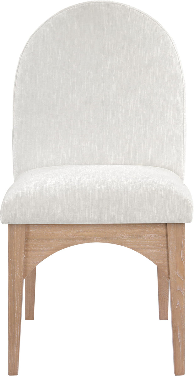Waldorf - Chenille Dining Side Chair With Natural Legs