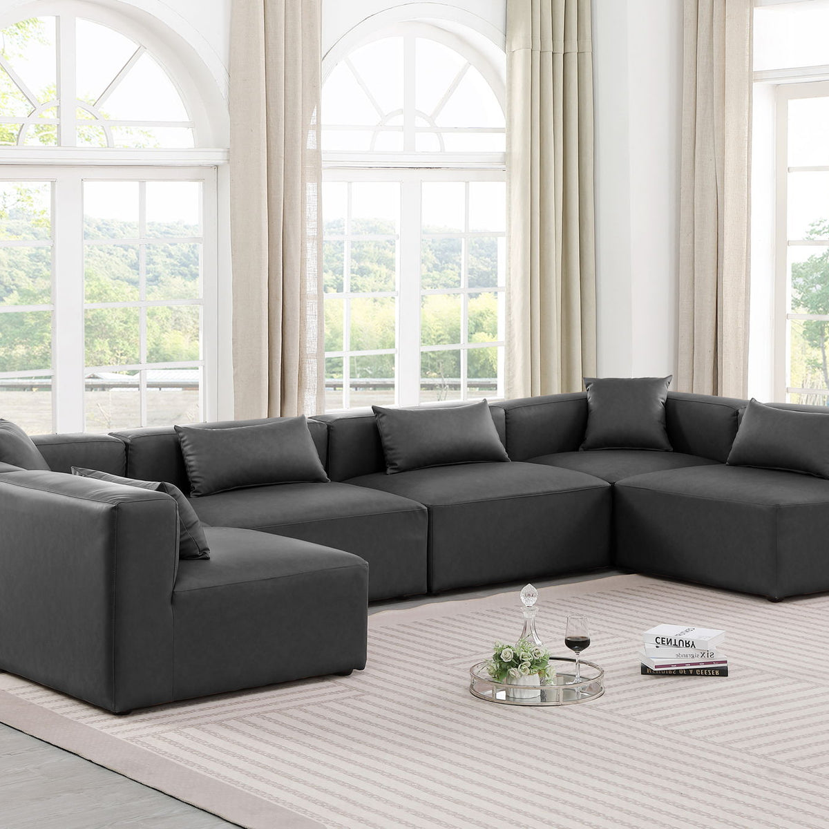 Cube - 6 Piece Modular Armless Sectional
