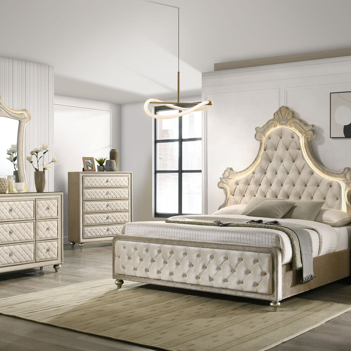Lucienne - Bed With LED Lighting