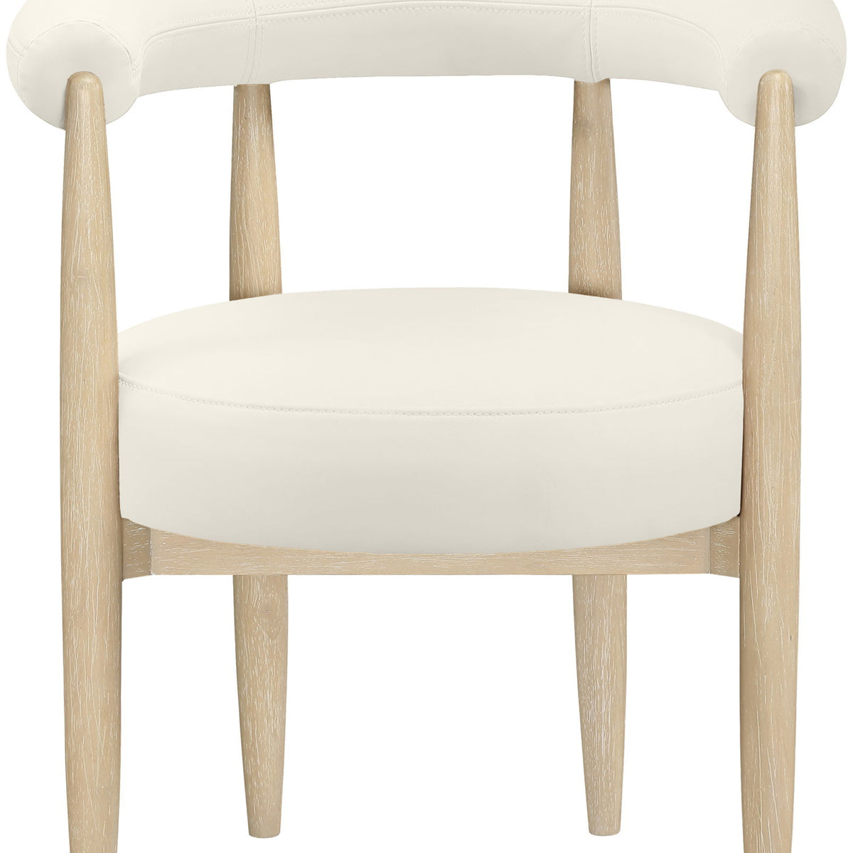 Sable - Vegan Leather Upholstered Dining Chair (Set of 2) - Painted Natural Base