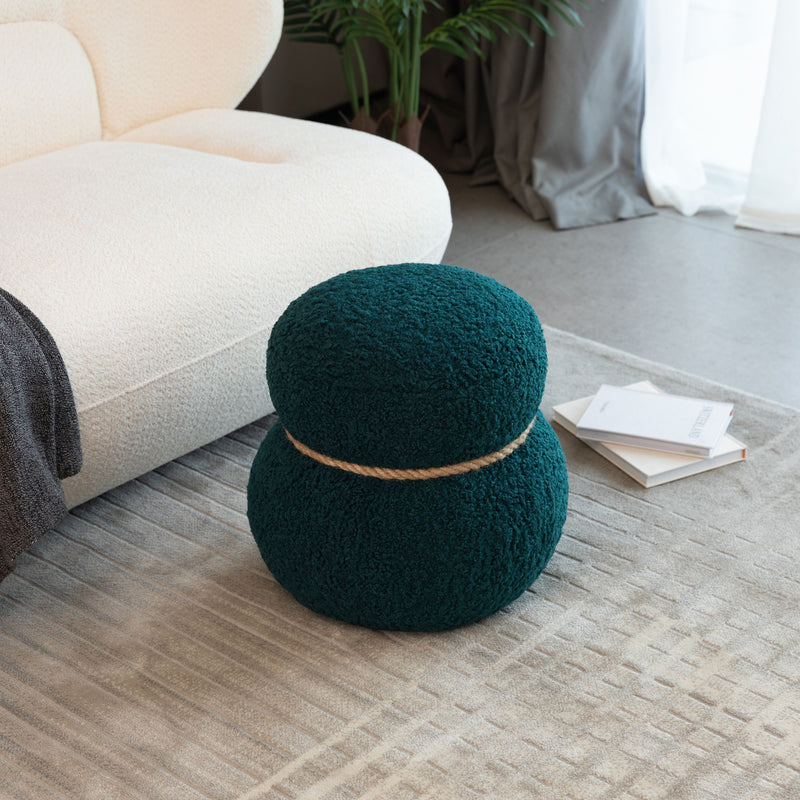 Snowman Stool With Cushion And Solid Wood Frame