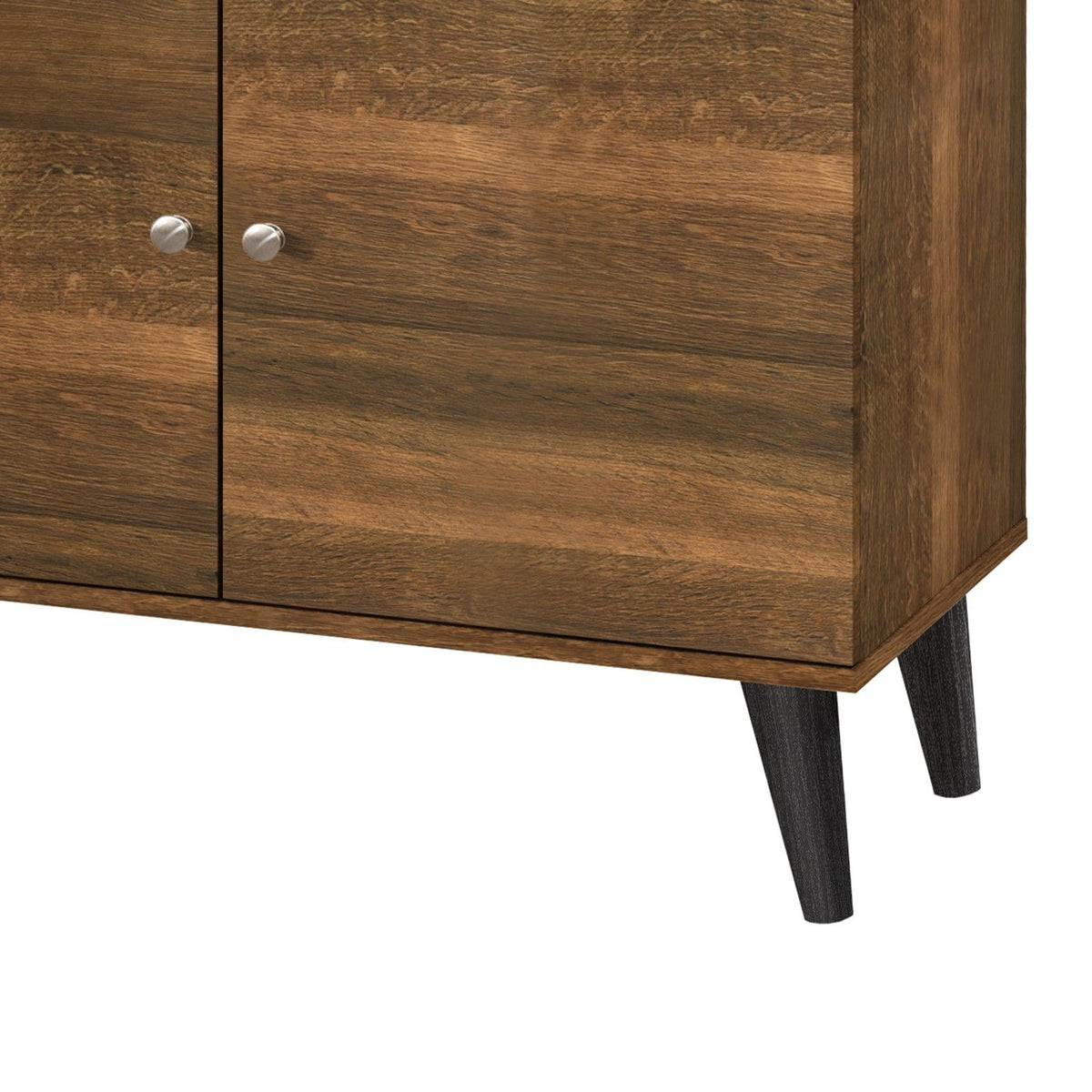 Amidon - TV Stand, With 2 Storage Shelves And 1 Cabinet
