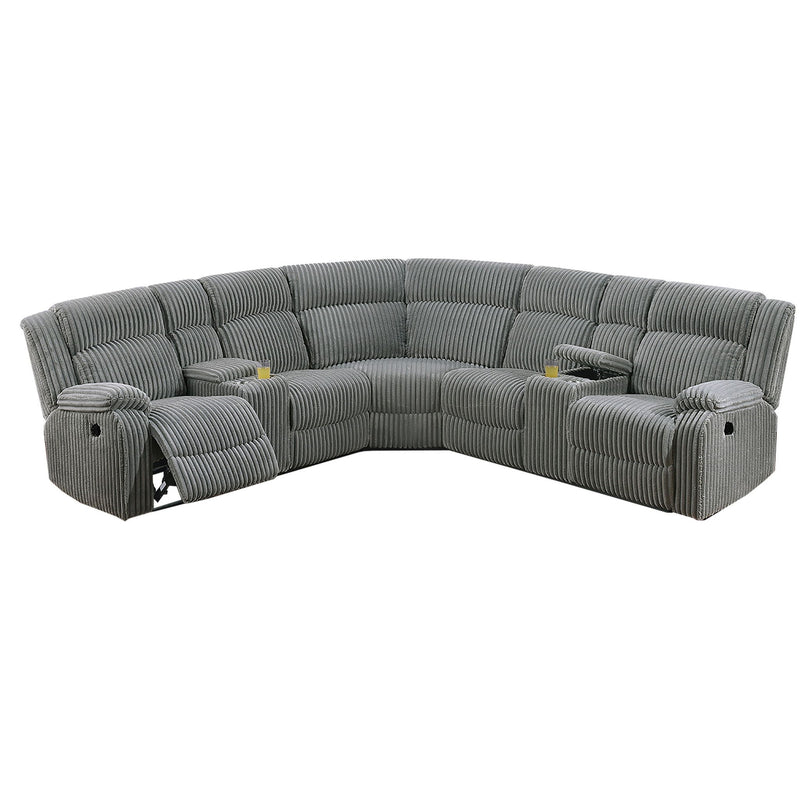 Power Motion Sectional LAF / RAF Loveseat With Console Cup Holders