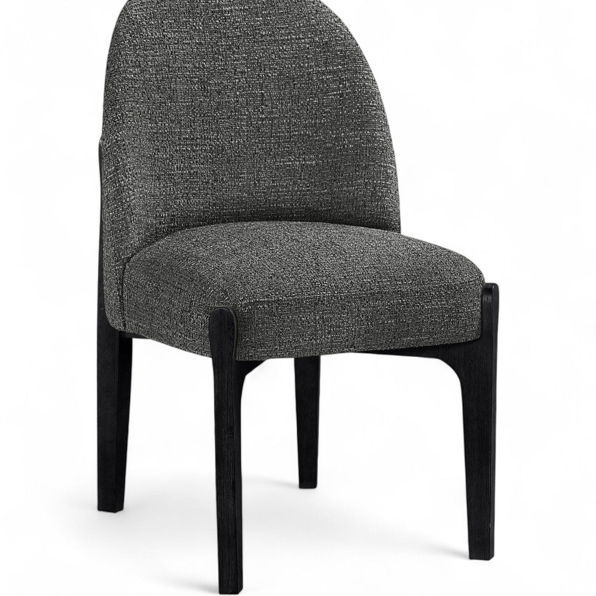 Torino - Upholstered Dining Chair With Brushed Black Base (Set of 2)