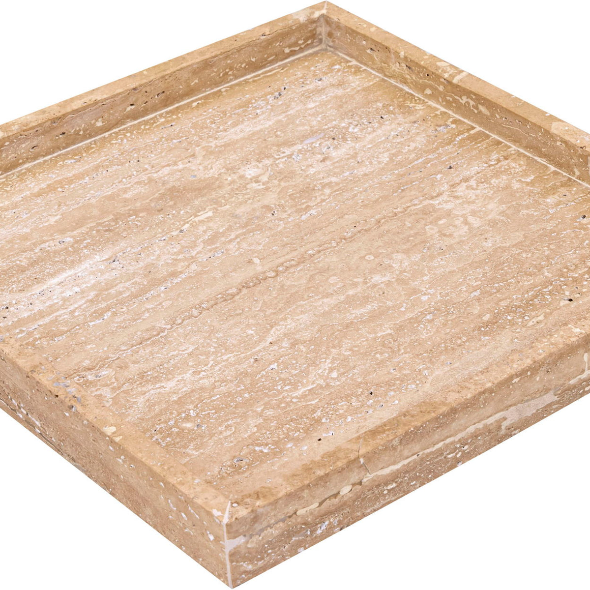 Barletta - Travertine Square Tray - Natural