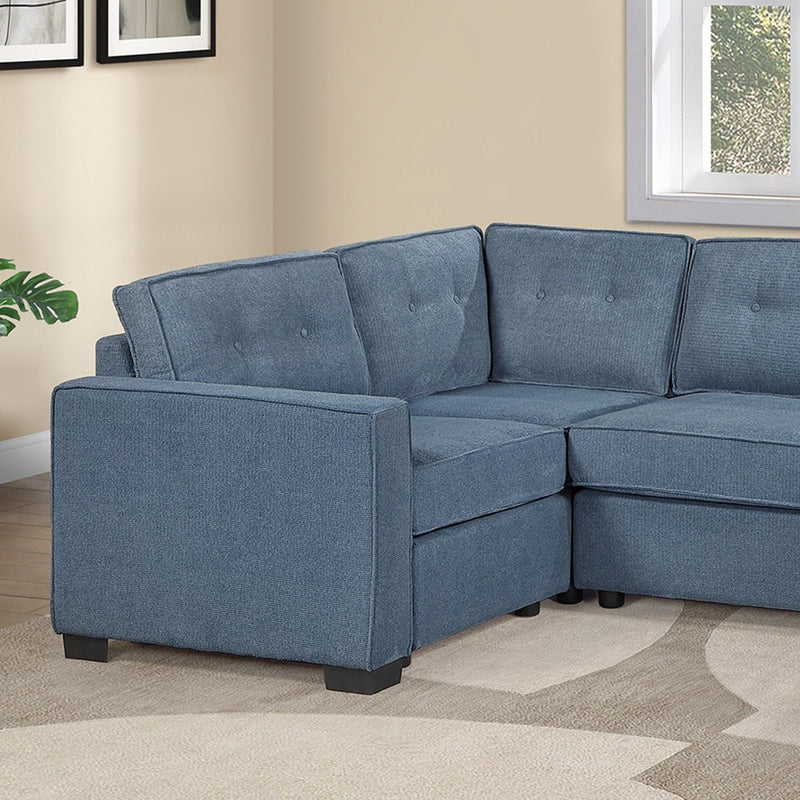 Reversible Chaise U - Sectional Couch, Living Room 3 Piece Set
